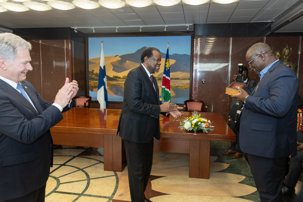 President Niinistö Visited South Africa and Namibia; Talked Security, Geopolitics and Football