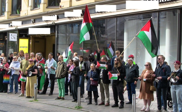 Protesters in Helsinki demand stopping Gaza genocide, famine Protesters in Helsinki demand stopping Gaza genocide, famine